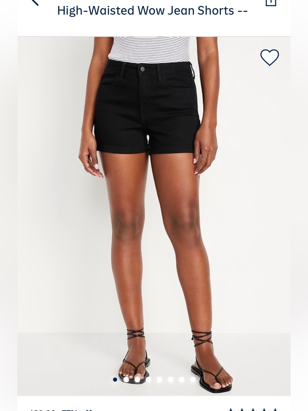 Old Navy Women's High-Waisted Wow Jean Shorts -- 3-inch inseam Bundle size 6 - Picture 5 of 8